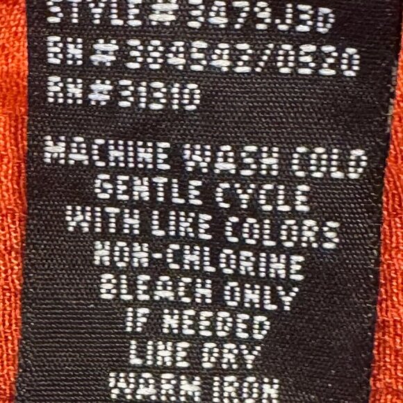 NWT I.N. Studio Women's Button Front Shirt Rust Red Roll Tab Sleeve Plus Size 1X - Picture 9 of 10